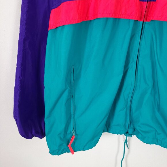 Vintage Woolrich Retro Colorblock Full Zip Windbreaker Jacket - Picture 3 of 8
